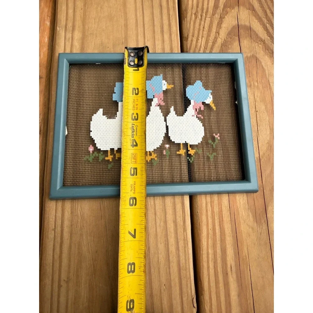 Vtg 80s Pickin Paint Country Geese & Love Is For Sharing Framed Cottagecore